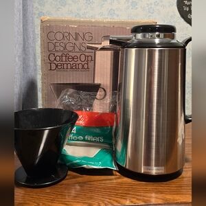 Vintage Corning Ware Stainless Steel Drip Coffee Maker